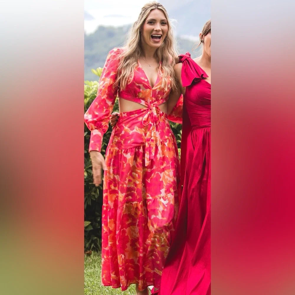 TALK LOUD MIDI DRESS FLORAL - Picture 4 of 6